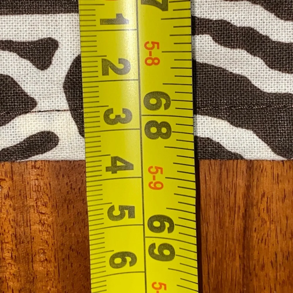 EUC Threshold Target Brown and Cream Fabric Shower Curtain